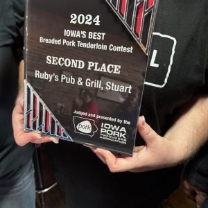 iowa best tenderloin runner up plaque